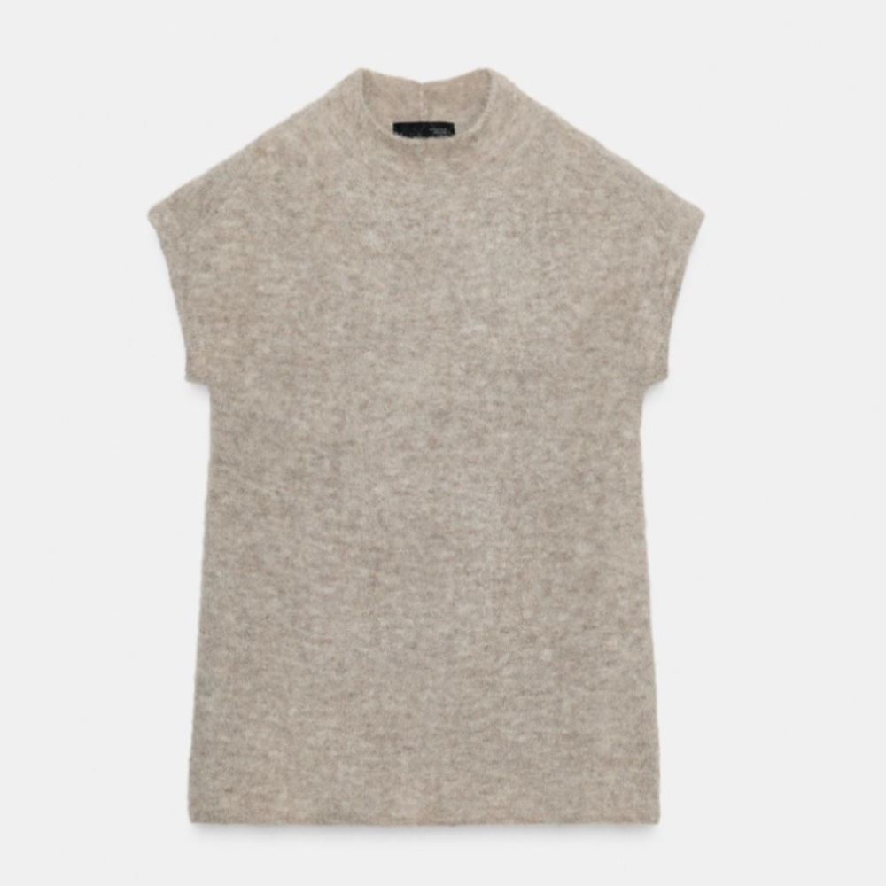NWOT Zara Brushed Effect Alpaca Blend Top